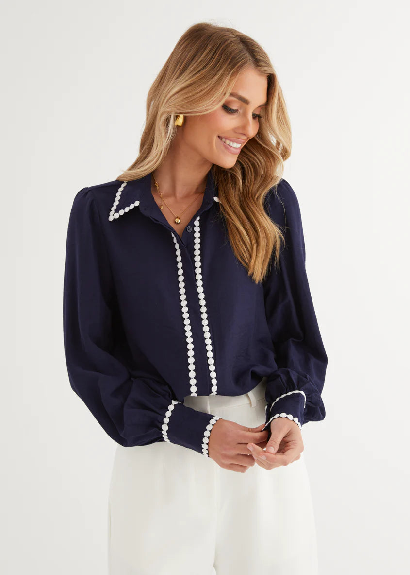 Sariyah Shirt - Navy