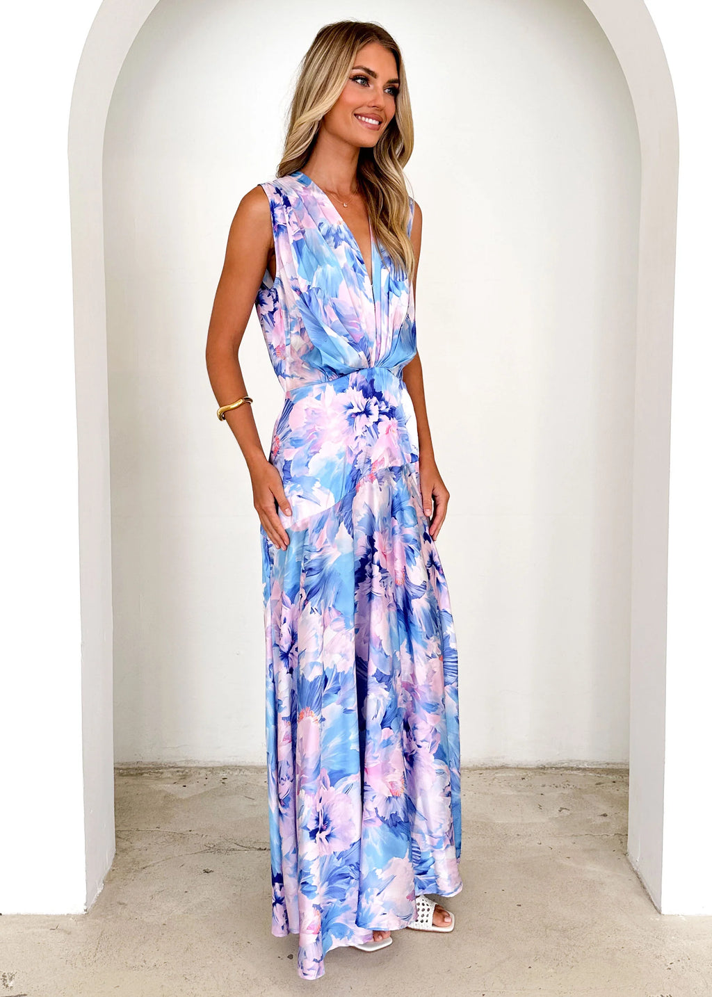 Divinity Maxi Dress - Blue Floral