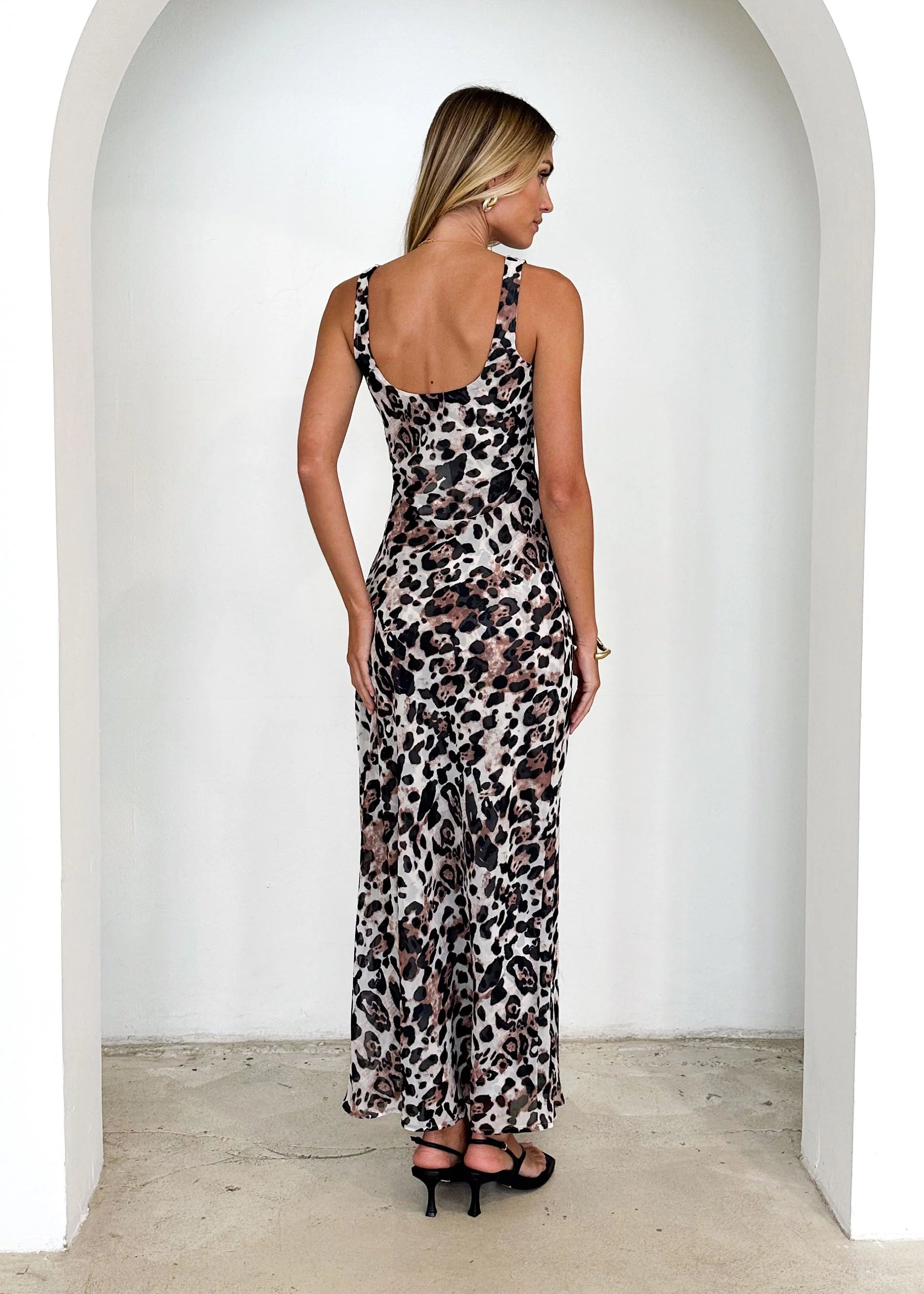 Abio Midi Dress - Leopard