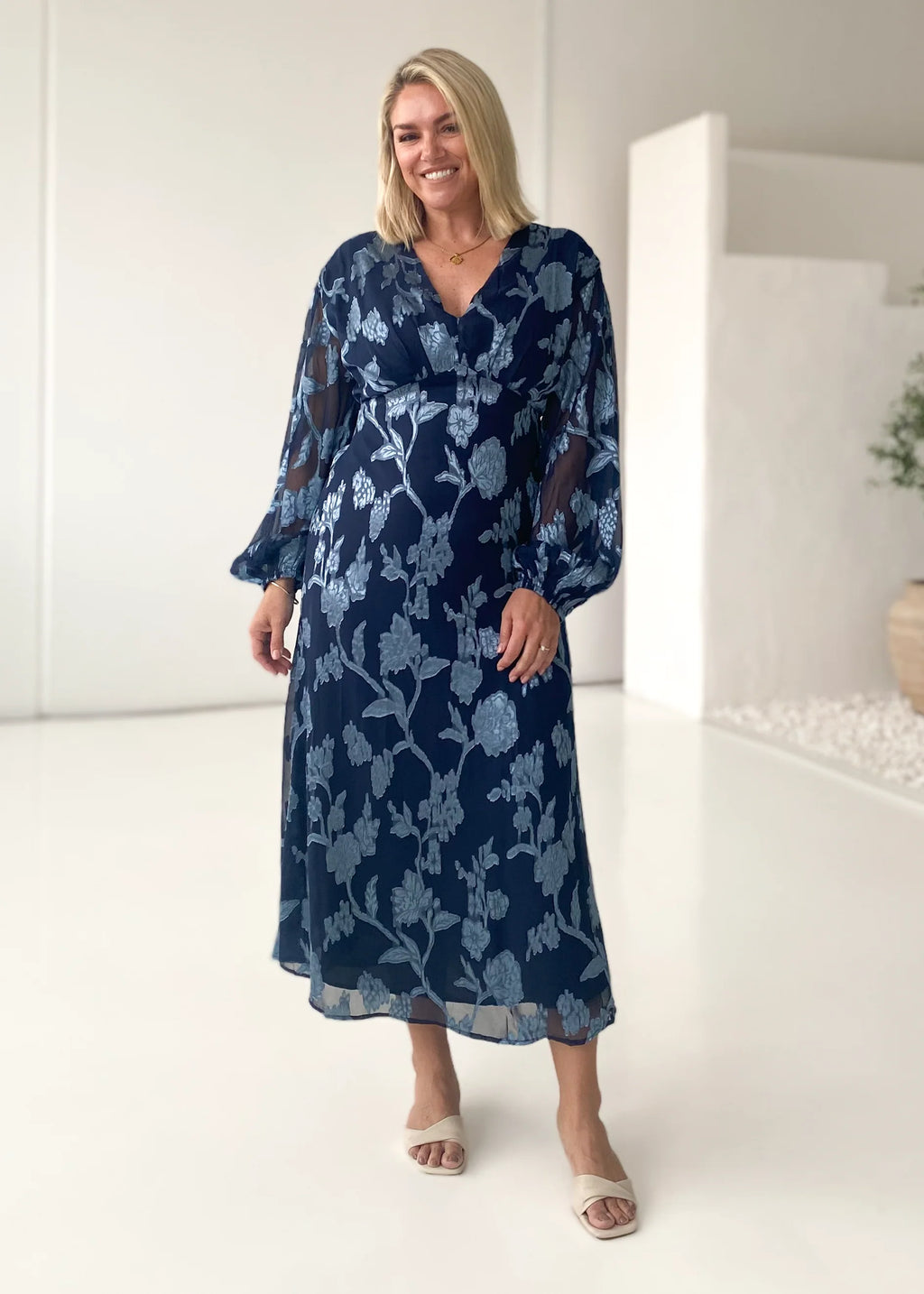 Primavera Maxi Dress - Blue Floral