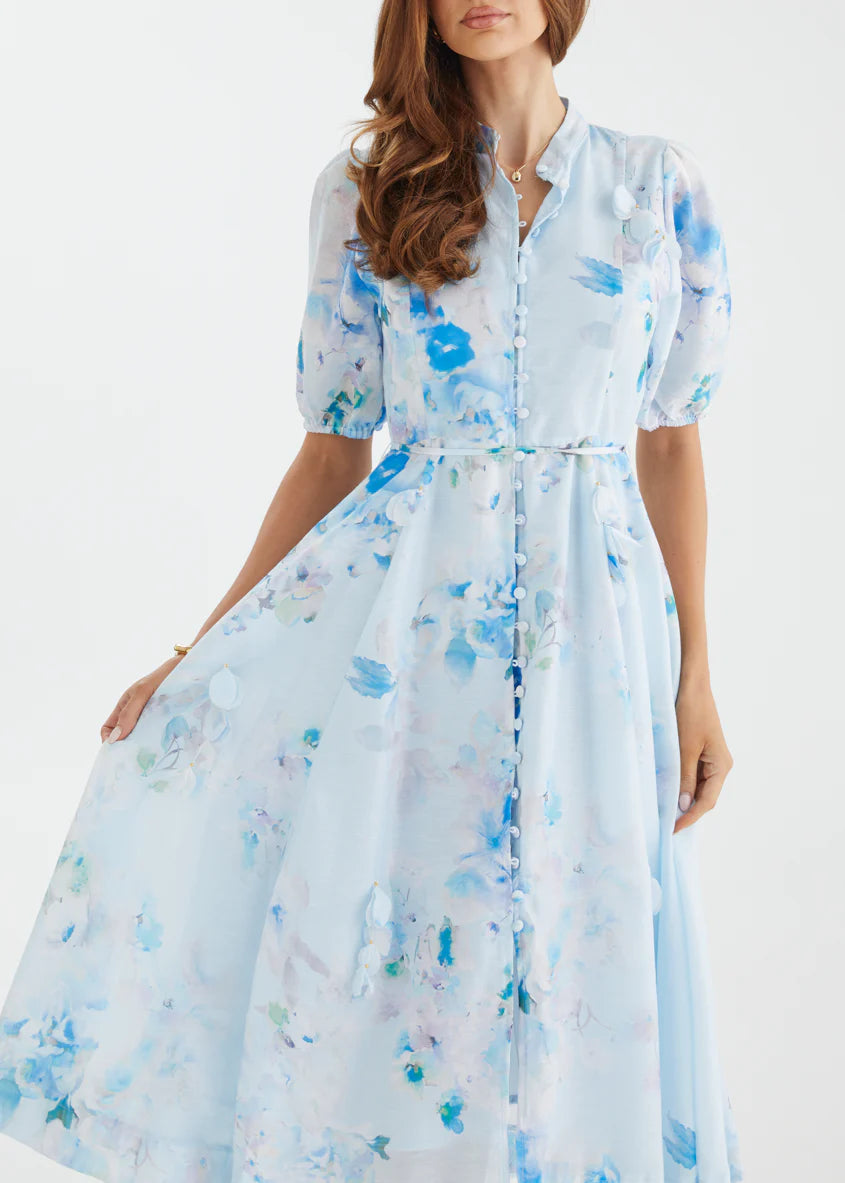 Nikita Midi Dress - Blue Floral