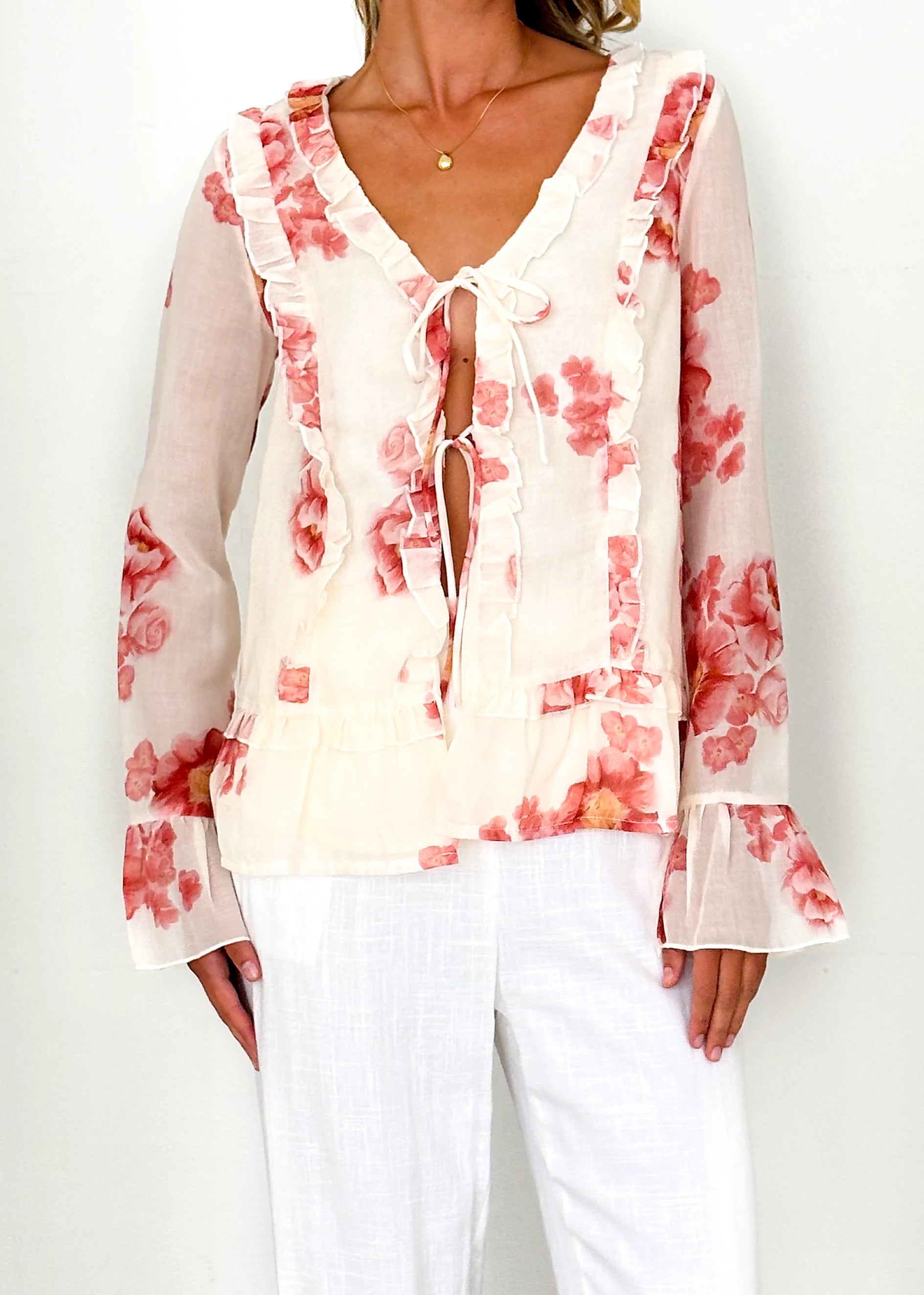 Daytona Blouse - Pink Floral