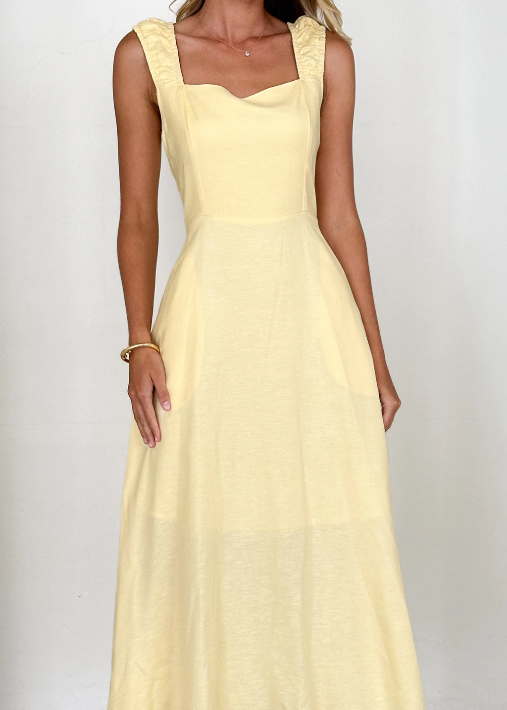 Lila Midi Dress - Lemon