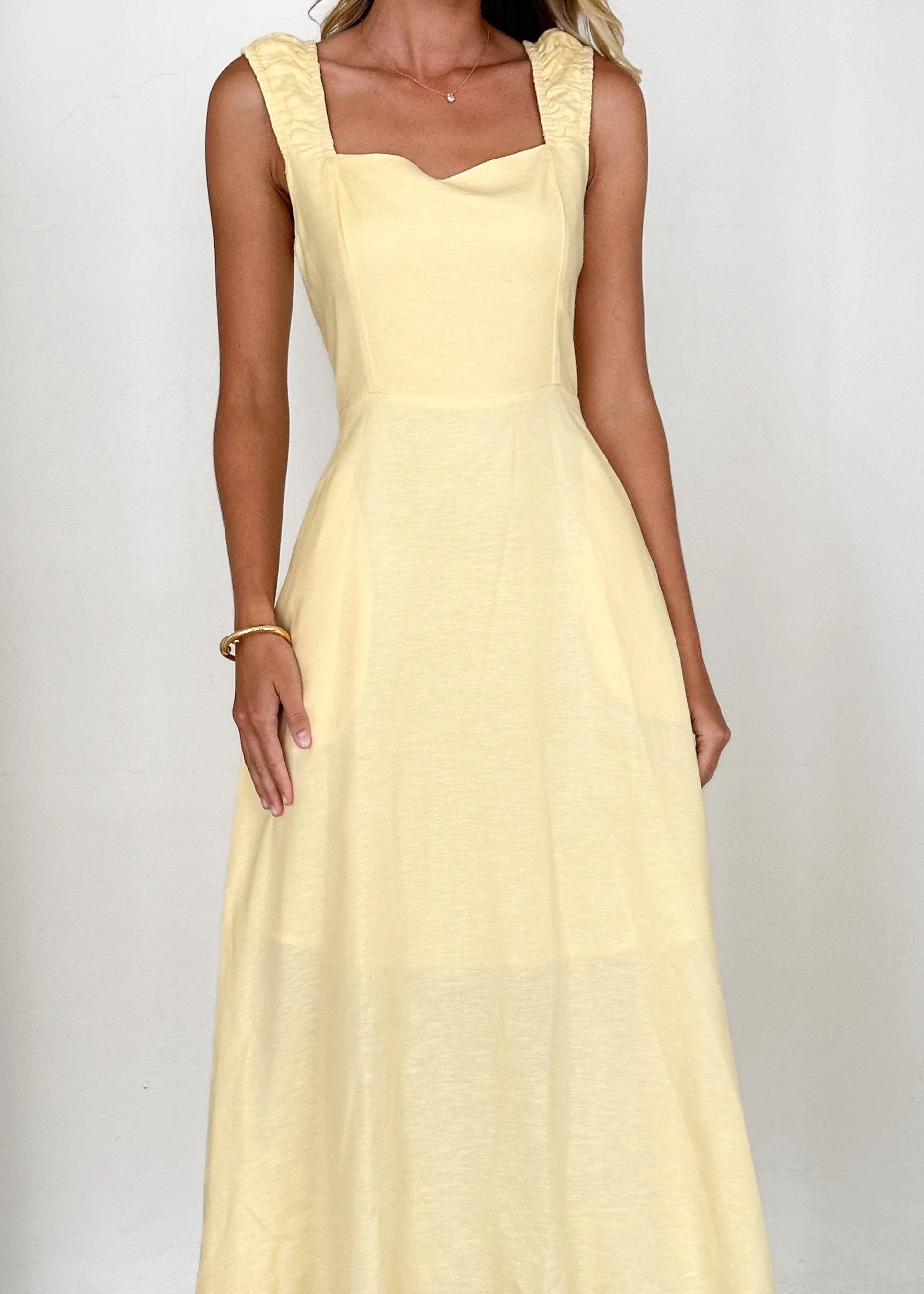 Lila Midi Dress - Lemon