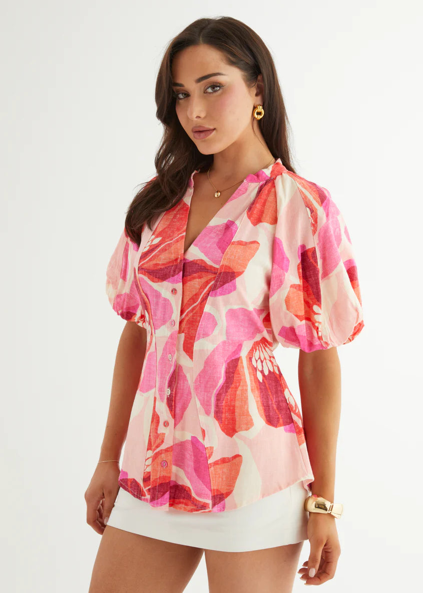 Valerie Blouse - Pink Rosalie