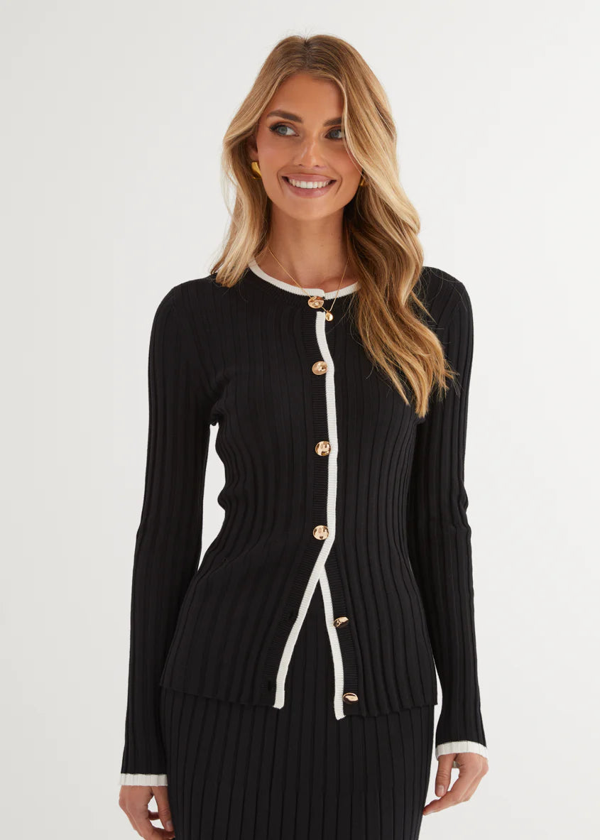 Coogee Knit Top - Black