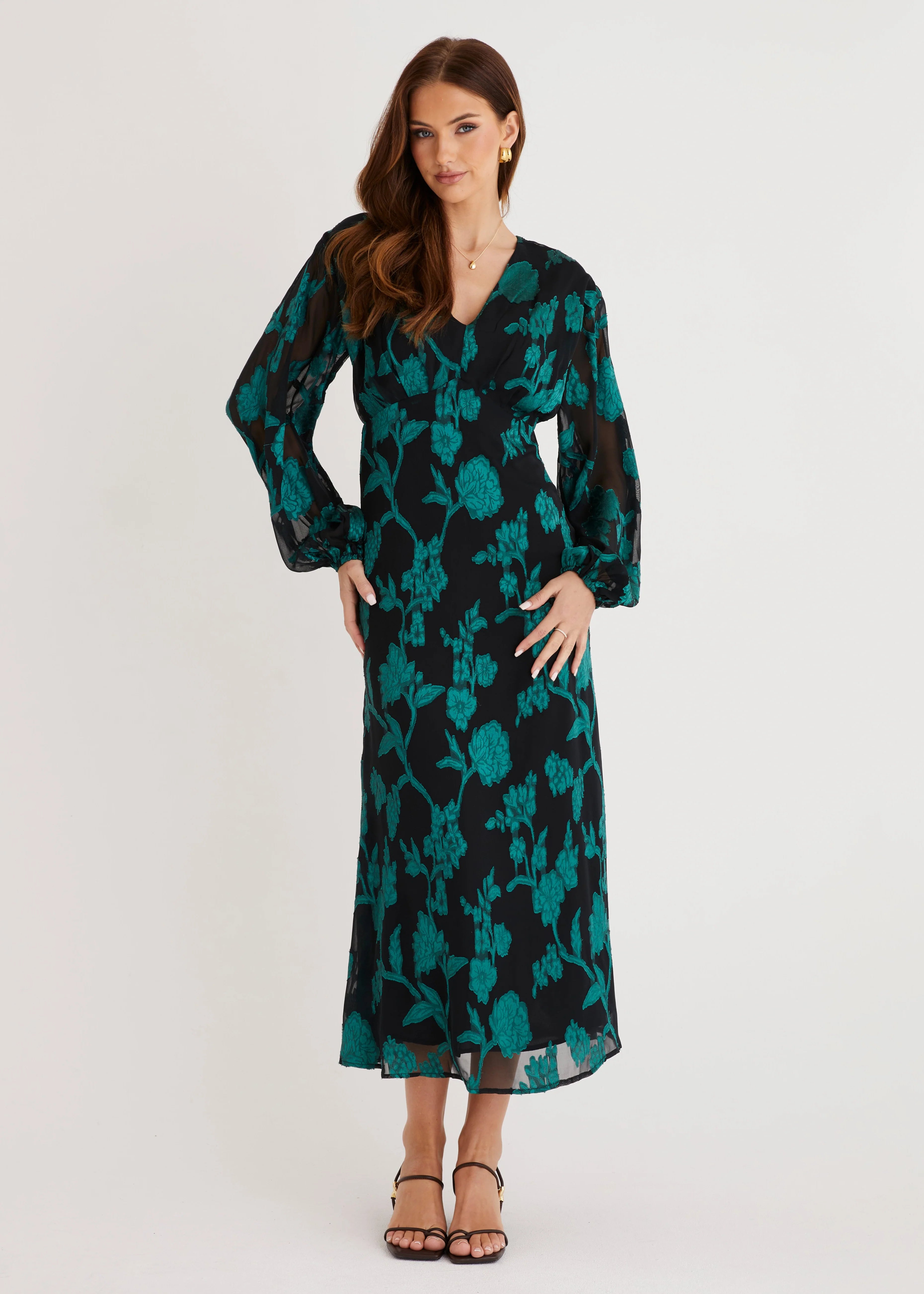 Primavera Maxi Dress - Emerald Floral