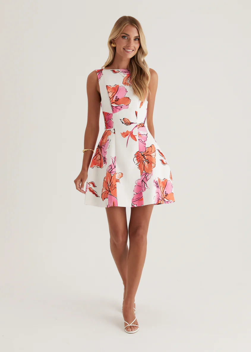 Clarissa Dress - White Floral