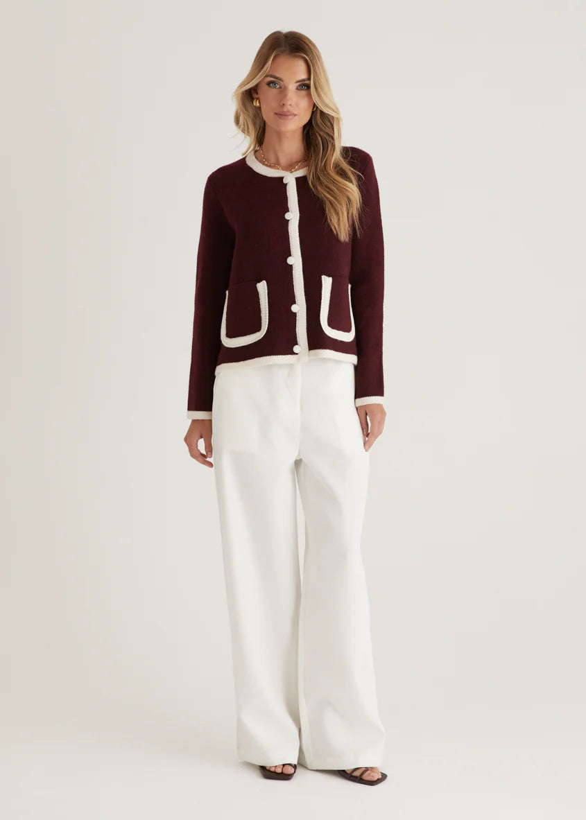 Roselia Sweater - Wine