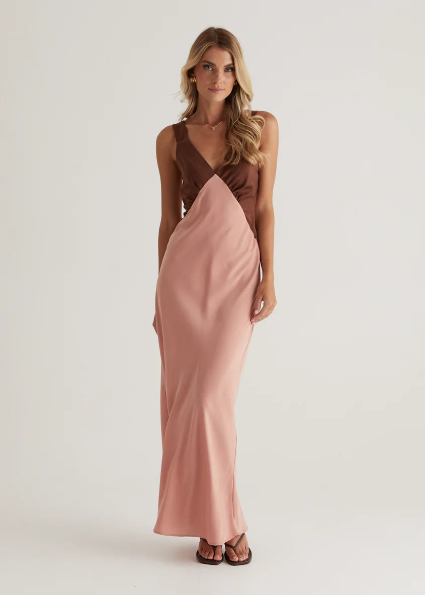 Taleena Maxi Dress - Chocolate Splice
