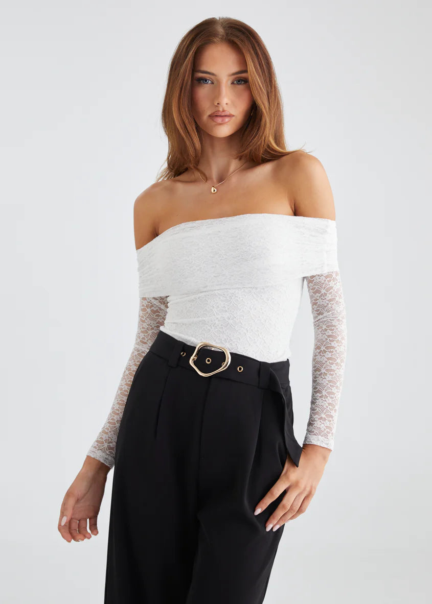 Rosa Lace Bodysuit - Off White