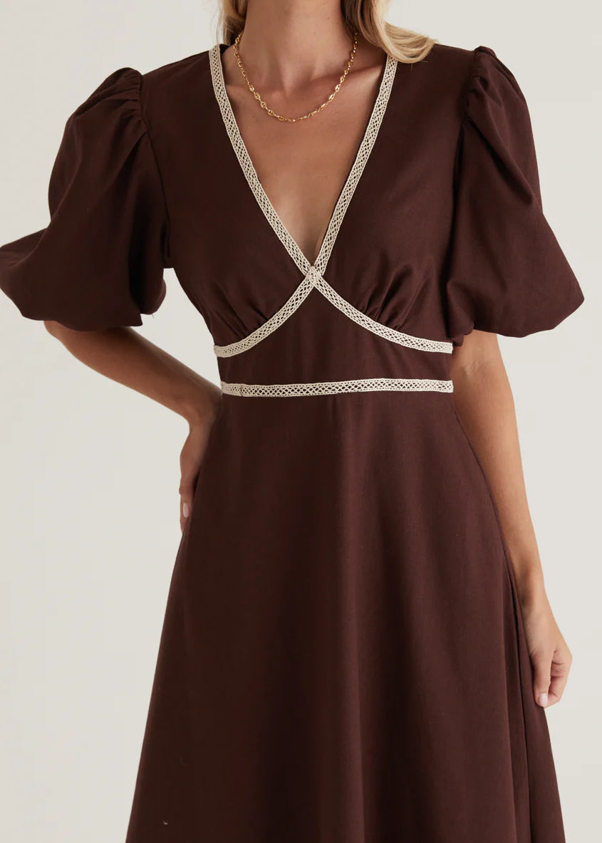 Ellodie Maxi Dress - Espresso