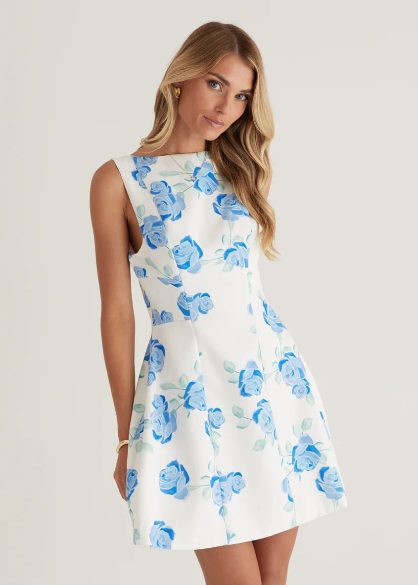 Clarissa Dress - Azure Floral