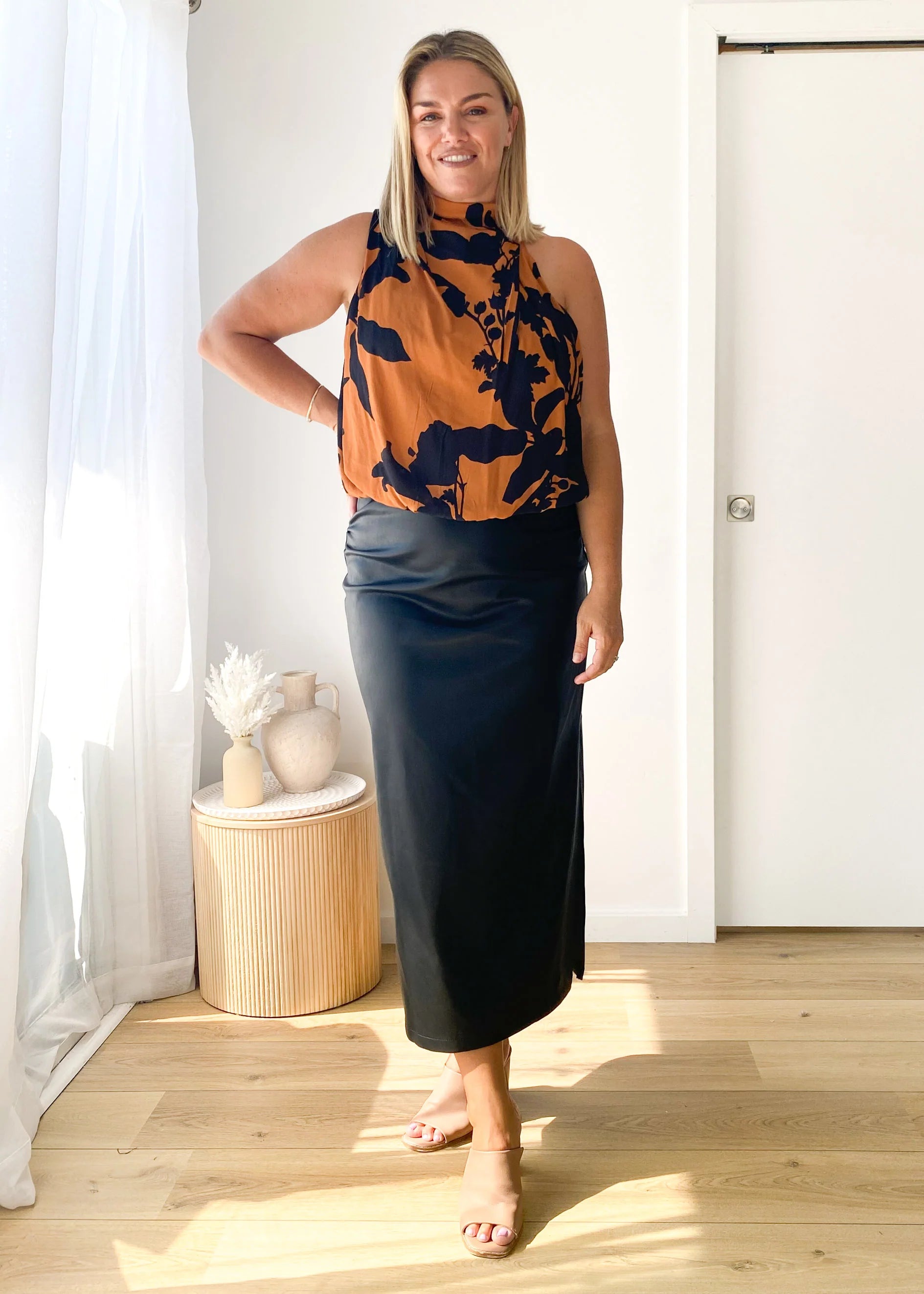 Edreo Top - Orange Floral