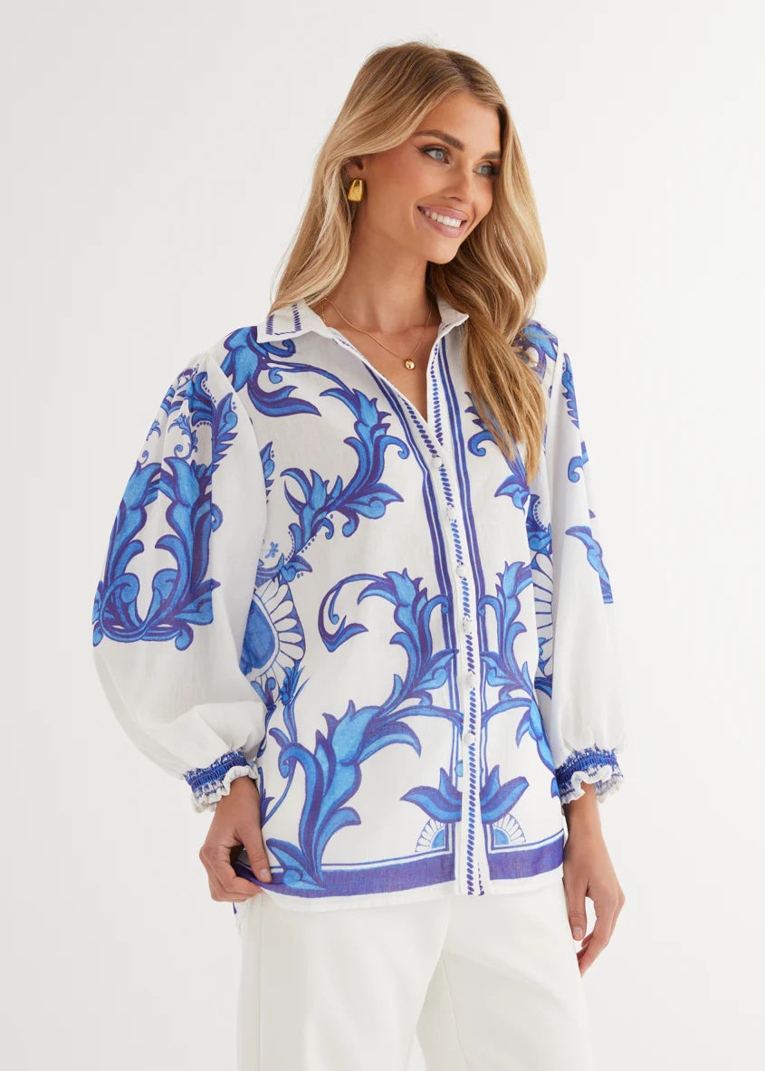 Bailee Shirt - Blue Zayna