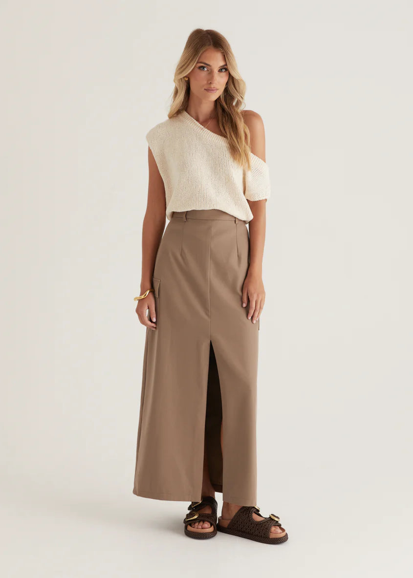 Rhetta Maxi Skirt - Khaki