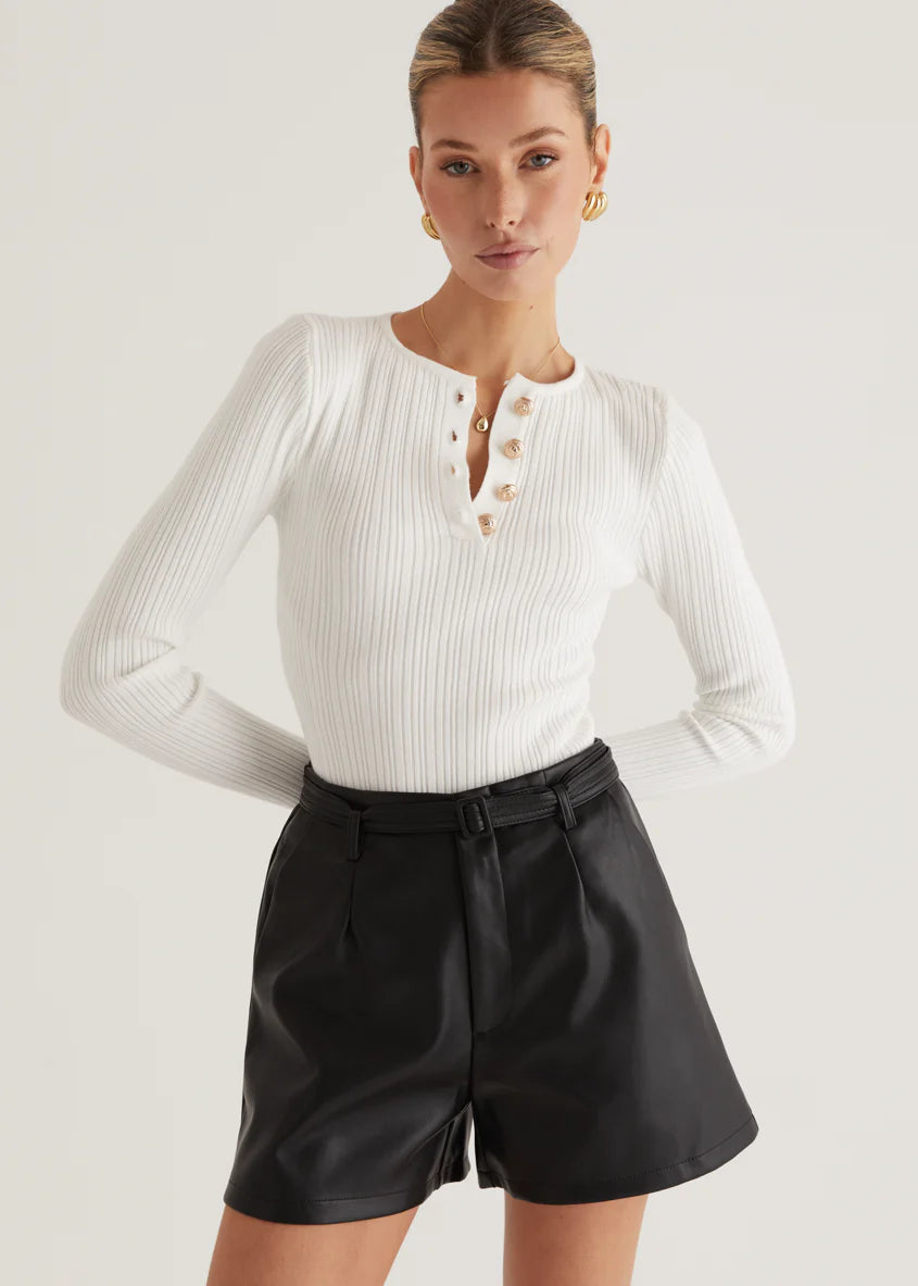 Liberty PU Shorts - Black