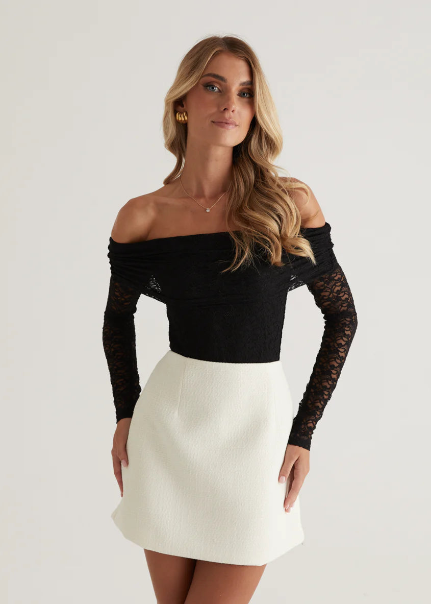 Rosa Lace Bodysuit - Black