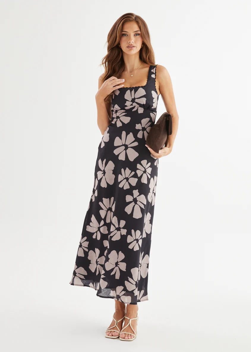 Lovestone Maxi Dress - Black Floral