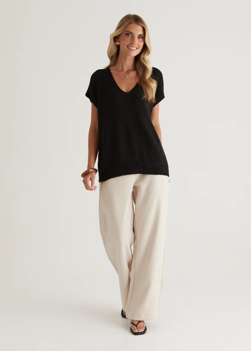 Melrose Knit Top - Black