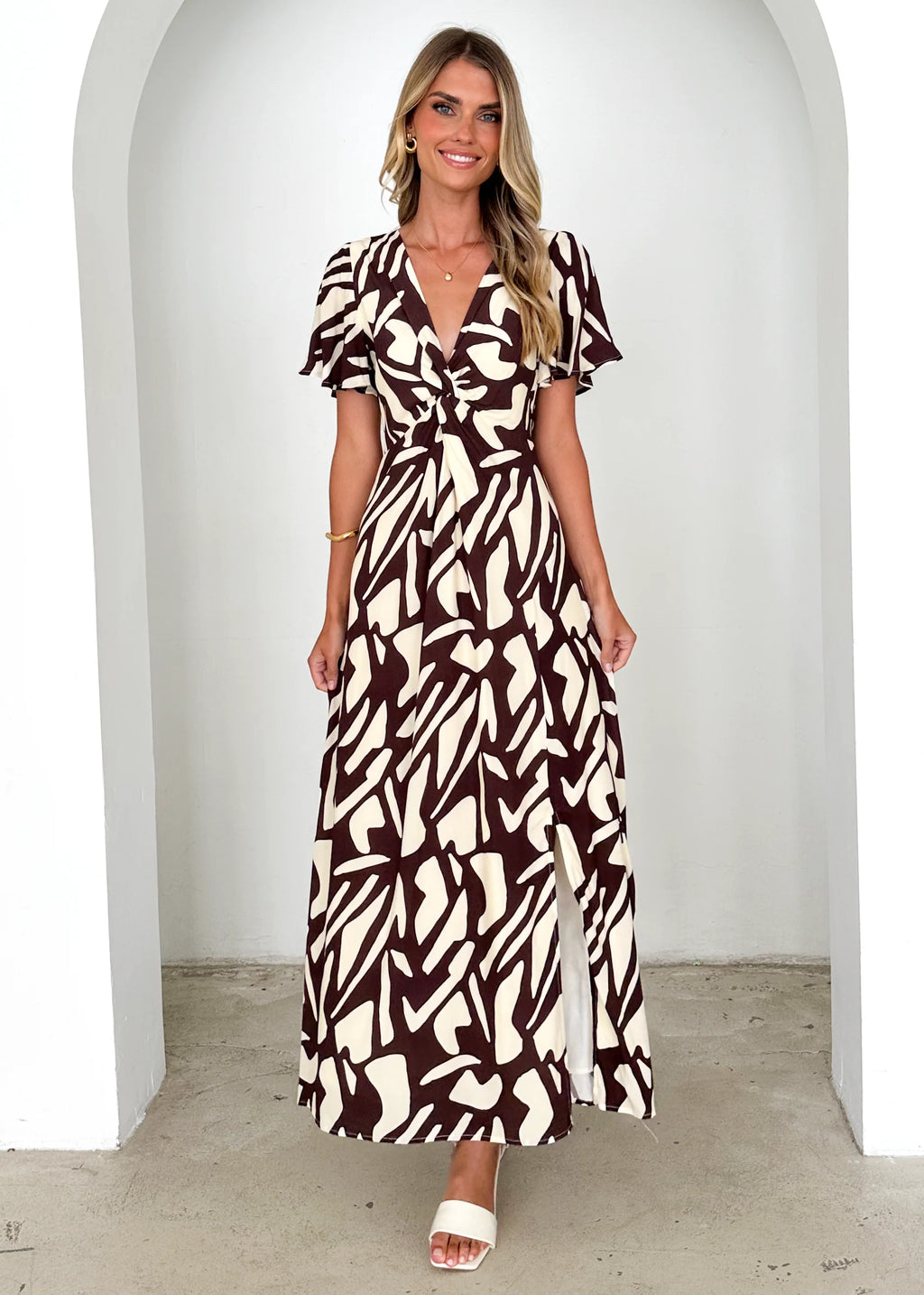 Tamsen Maxi Dress - Choc Vanilla