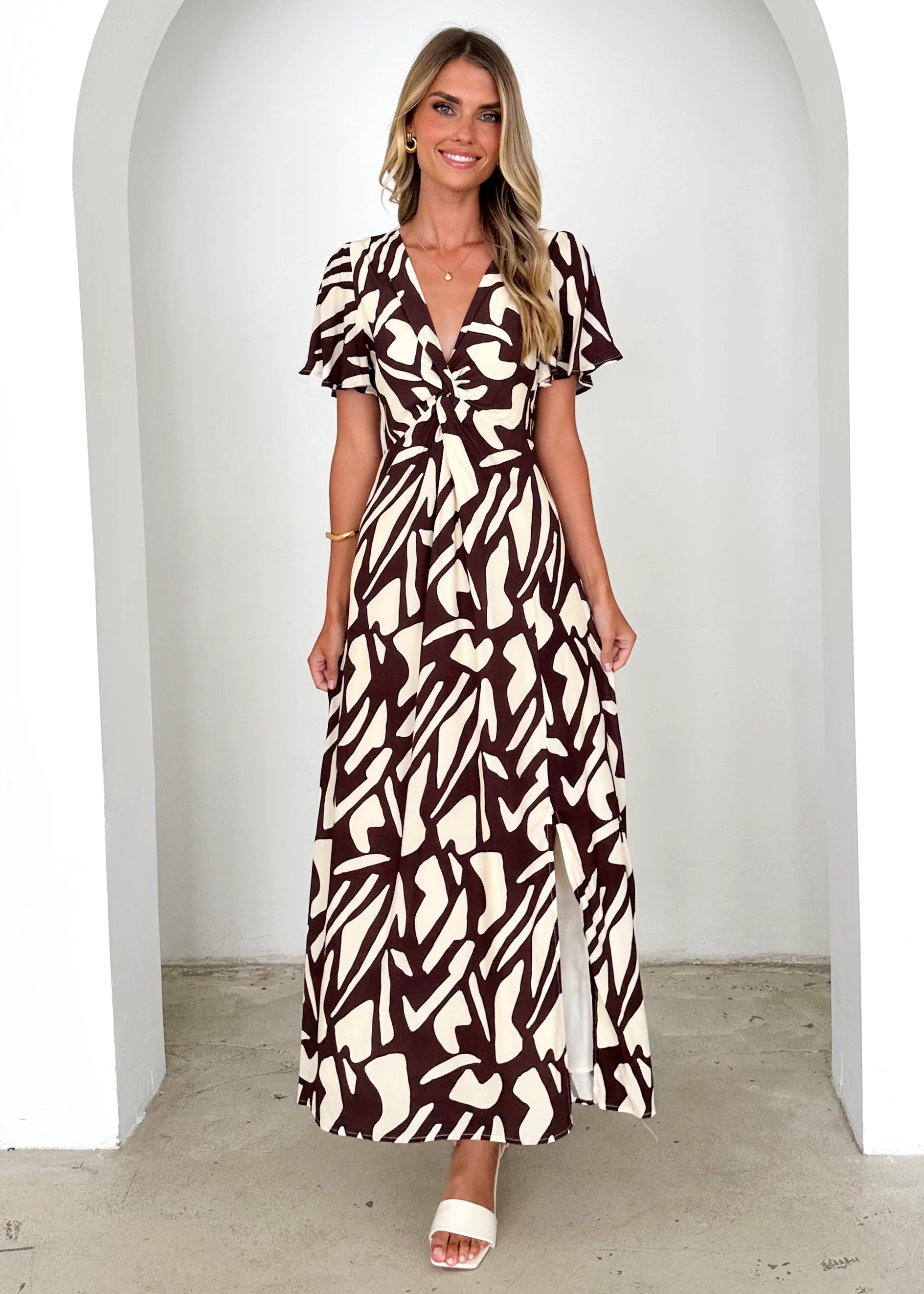 Tamsen Maxi Dress - Choc Vanilla