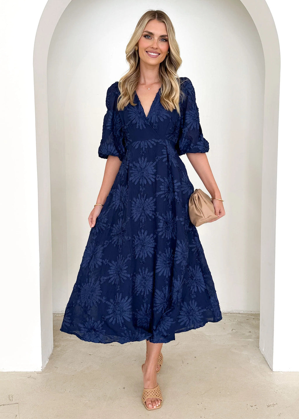 Bayside Midi Dress - Navy