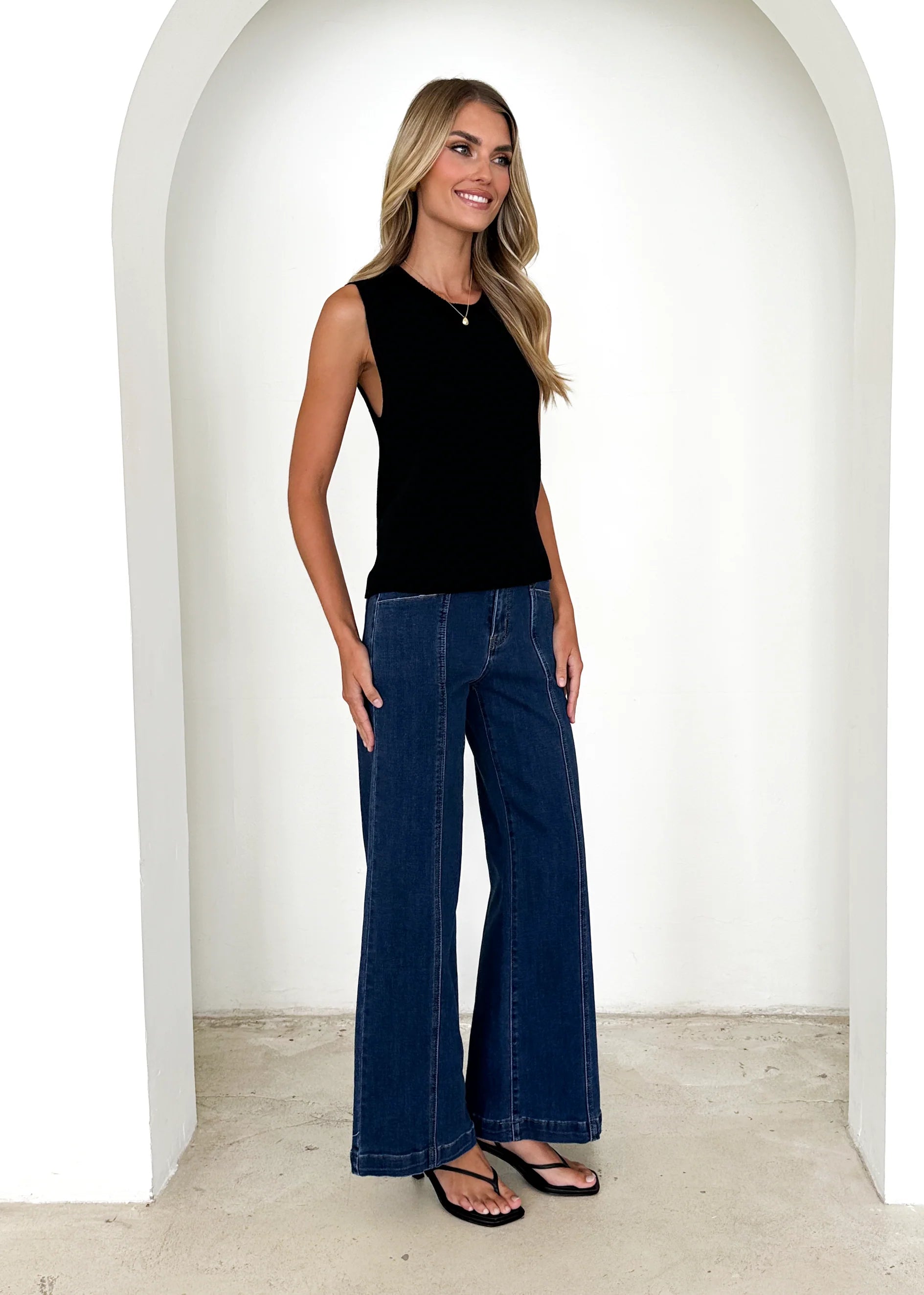 Jaylee Knit Tank - Black