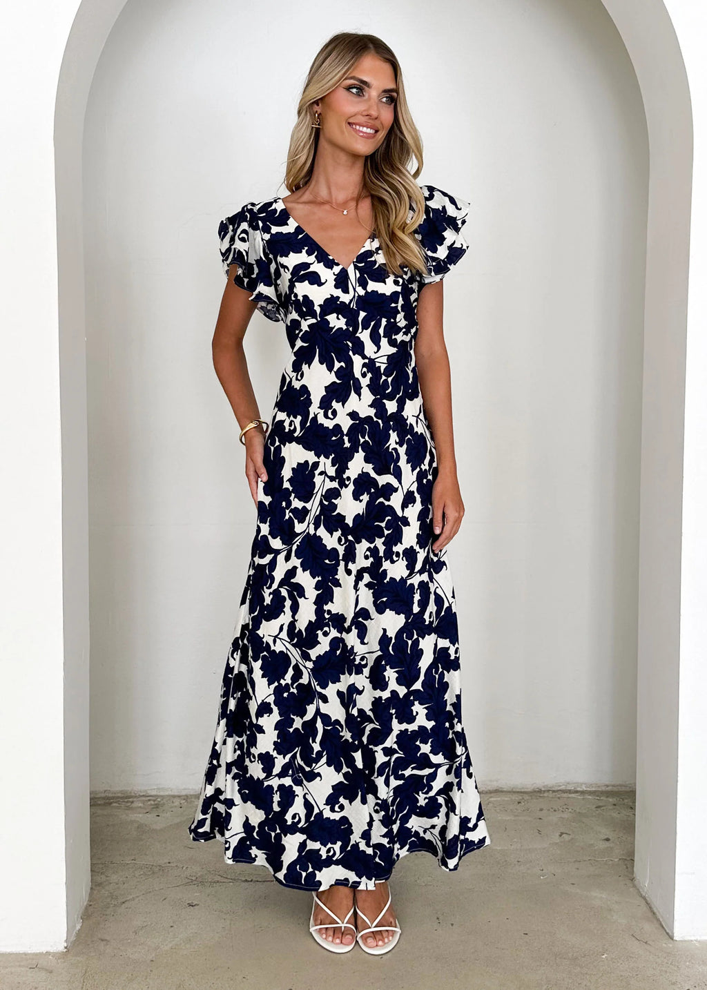Xandra Maxi Dress - Navy Paisley