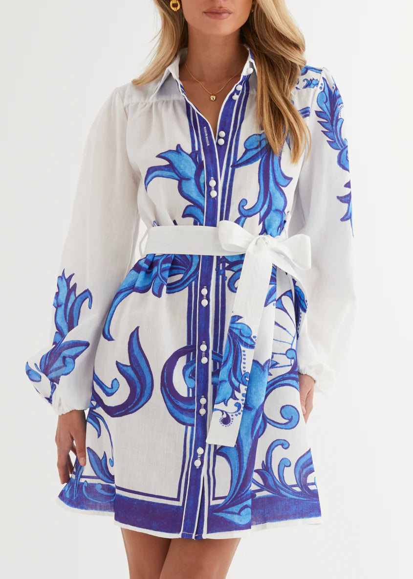 Nicoletta Dress - Blue Zayna