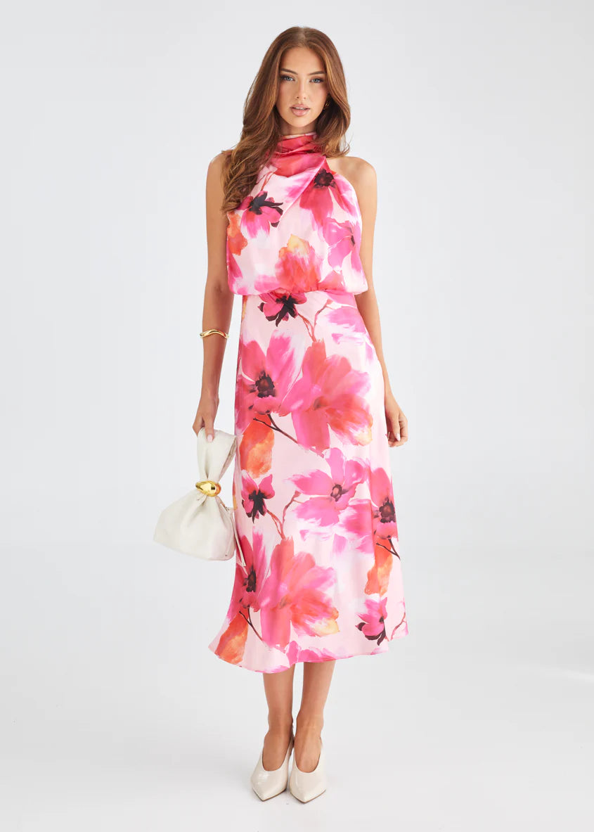 Joiss Maxi Dress - Raspberry Floral