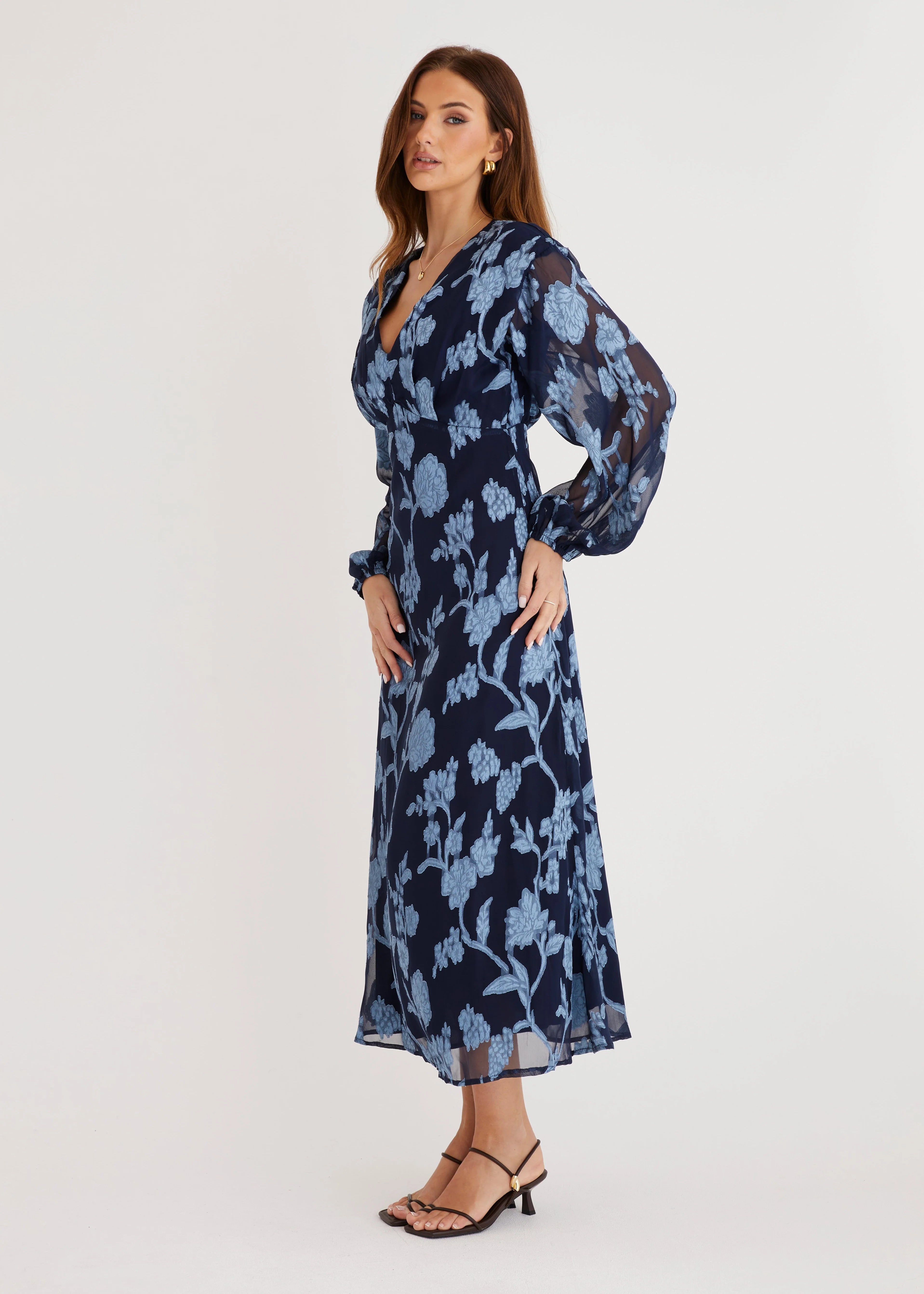 Primavera Maxi Dress - Blue Floral