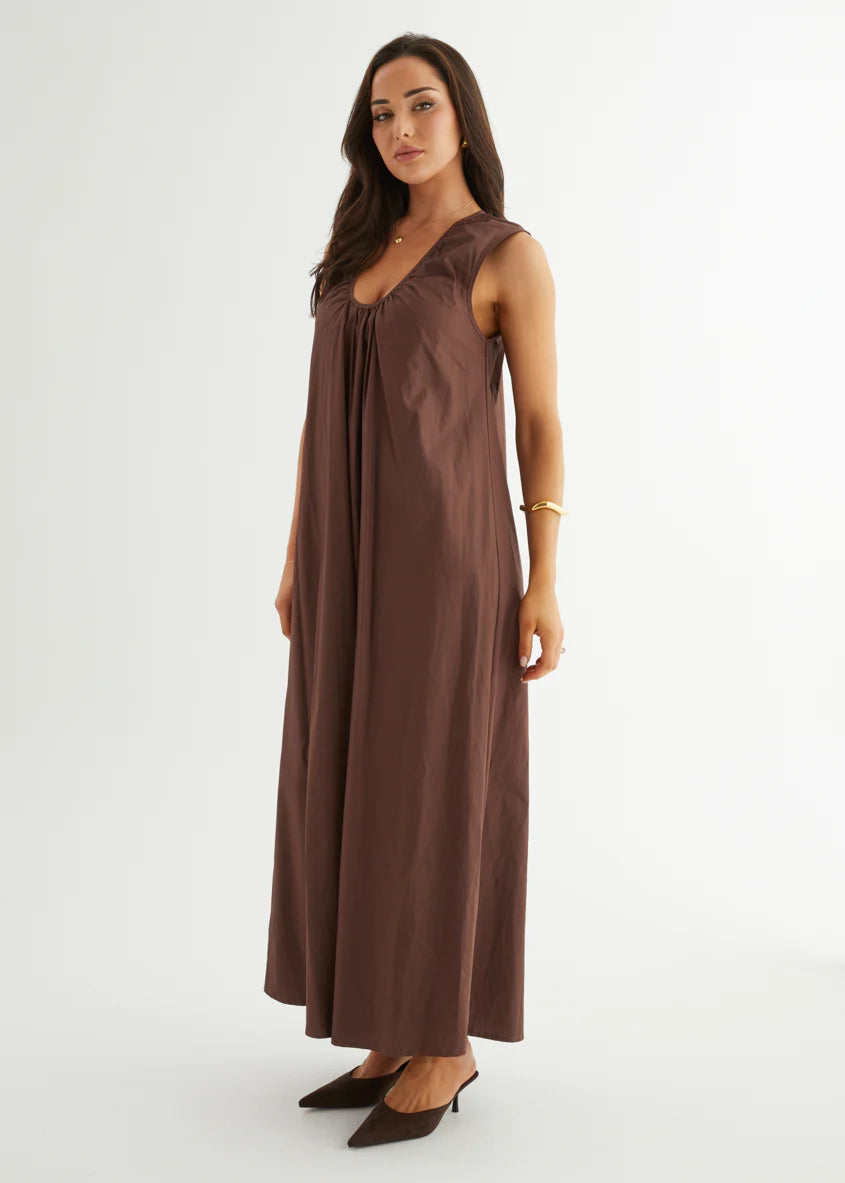 Casandra Maxi Dress - Chocolate