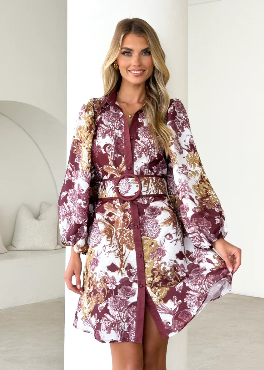 Tavana Dress - Merlot Chateau