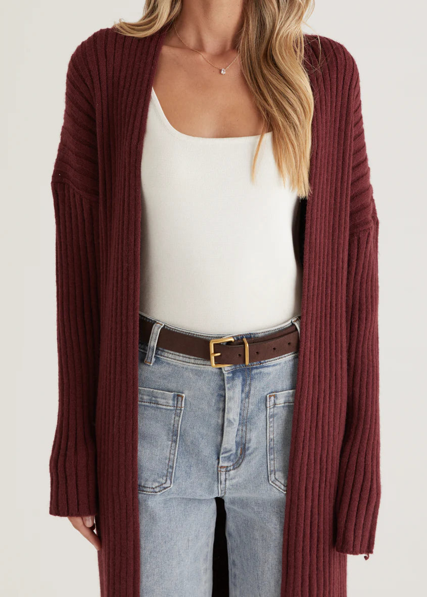 Ronan Cardigan - Burgundy