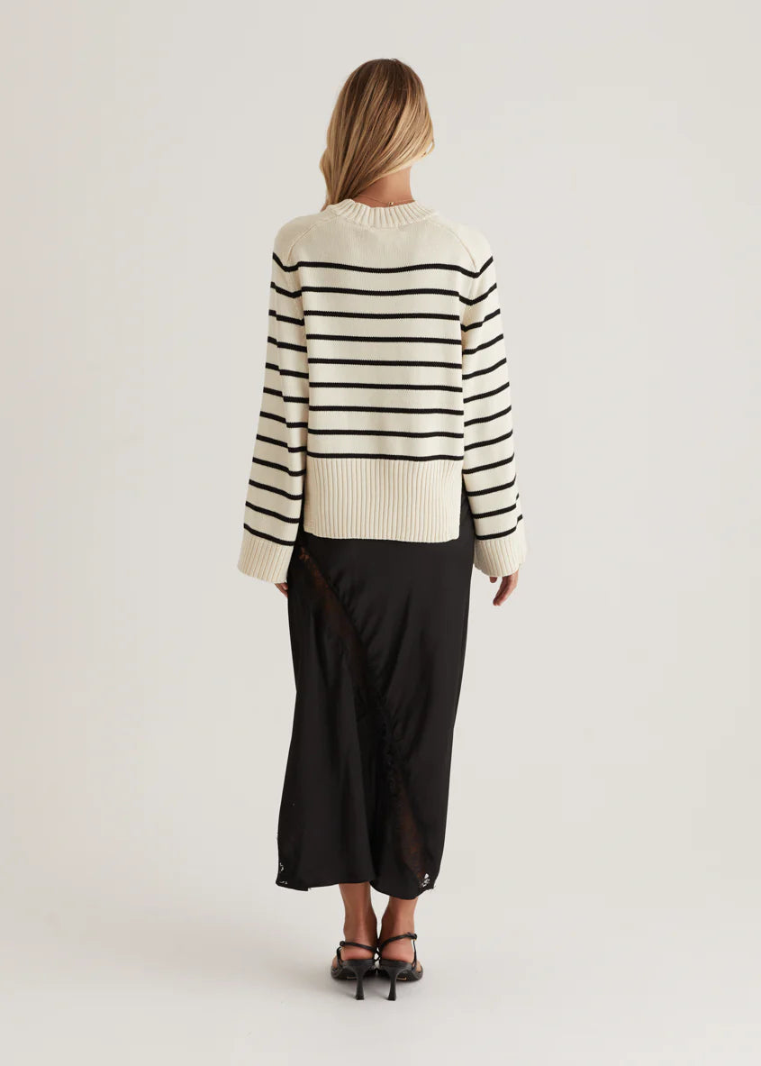 Eva Sweater - Navy Stripe