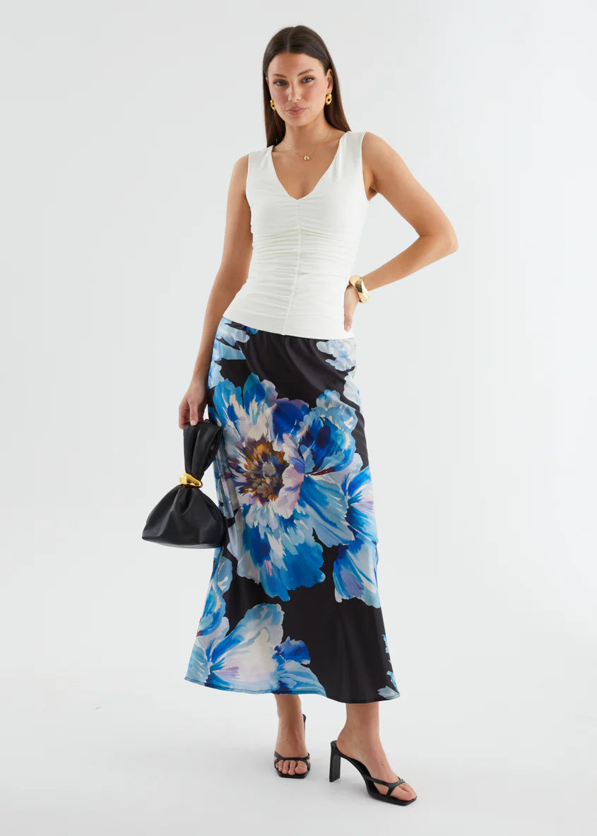 Allie Maxi Skirt - Midnight Bloom