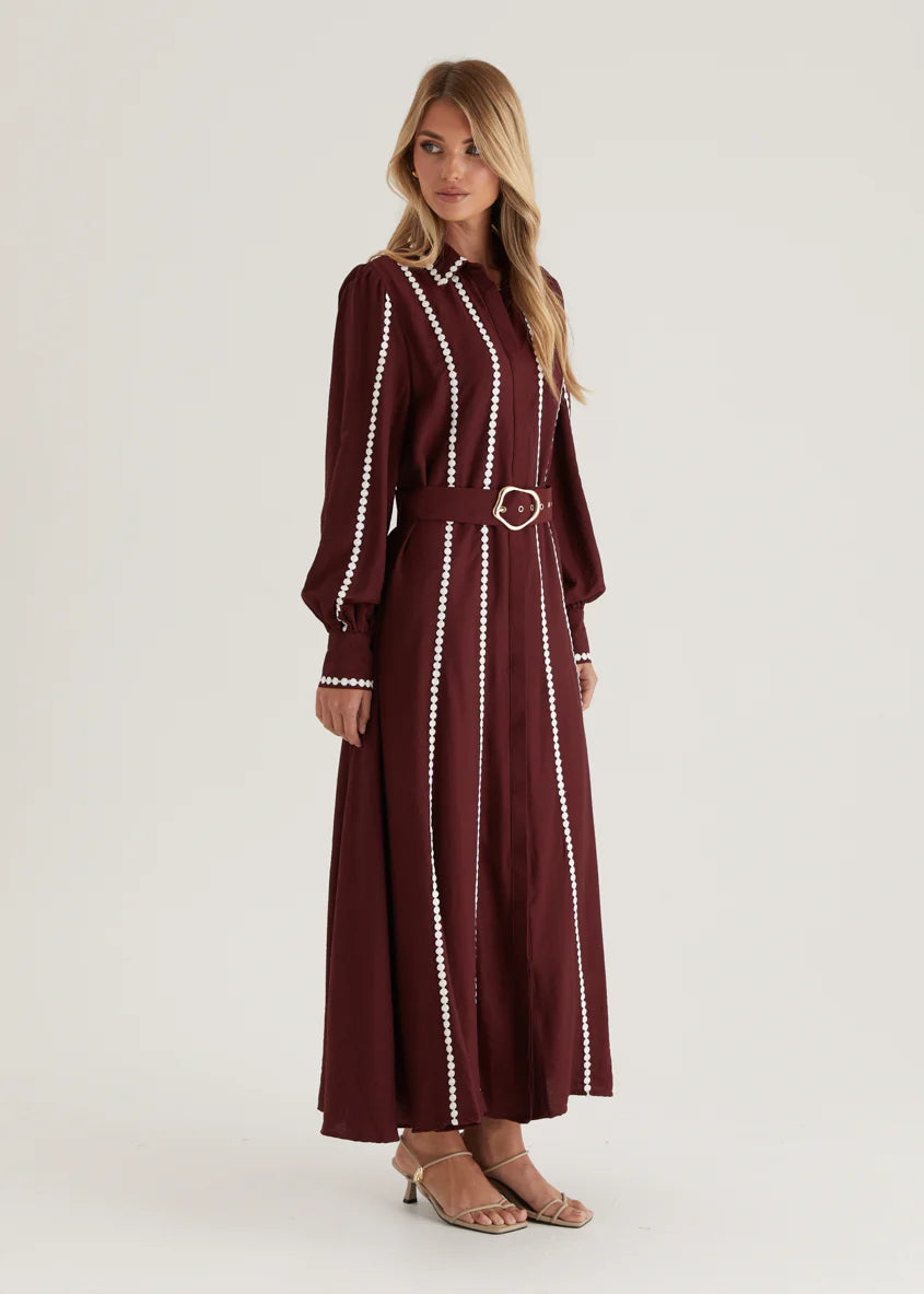 Nevaeh Maxi Dress - Burgundy