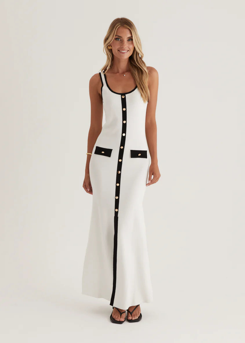 Praia Knit Maxi Dress - Off White