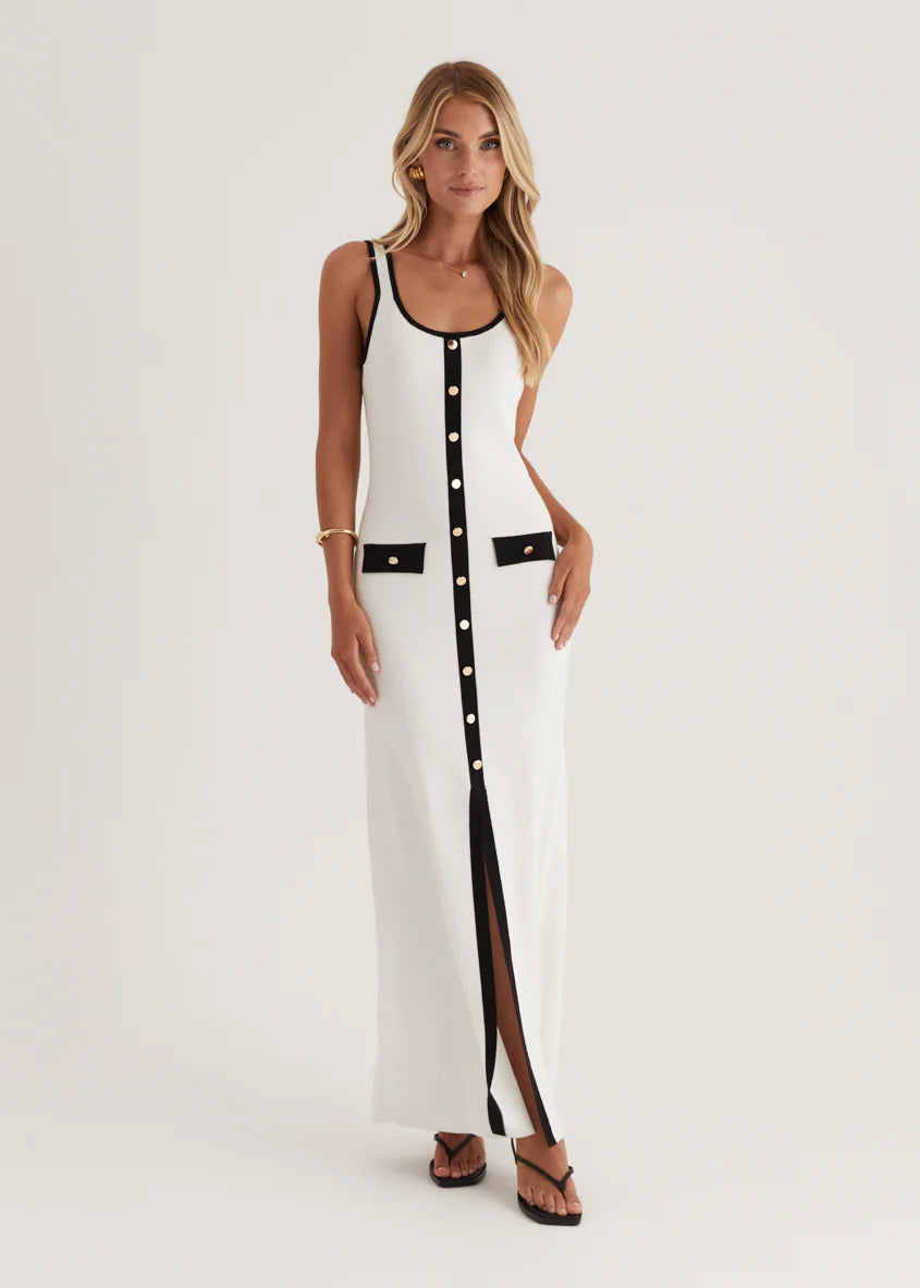 Praia Knit Maxi Dress - Off White