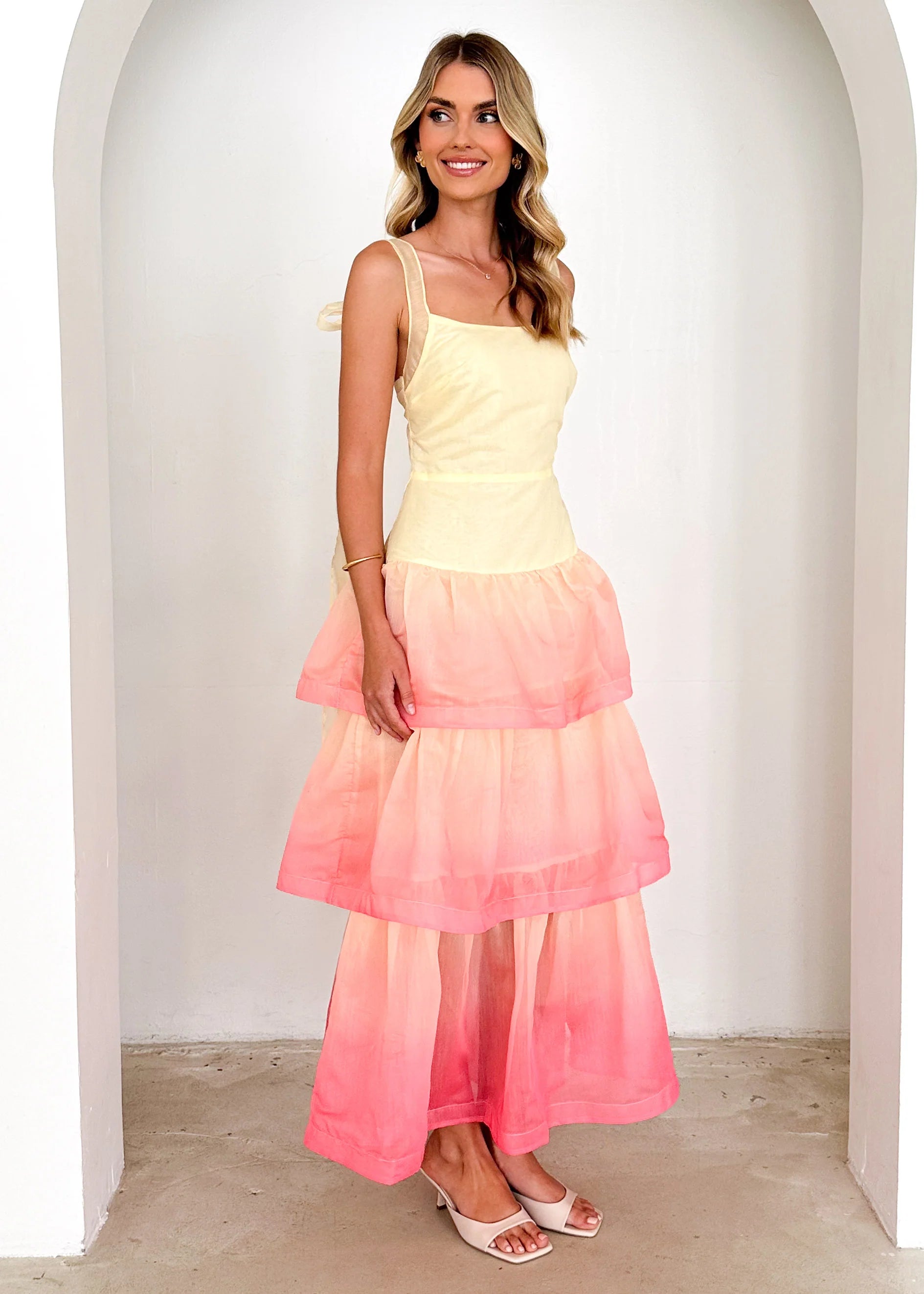 Orlando Maxi Dress - Lemon Ombre