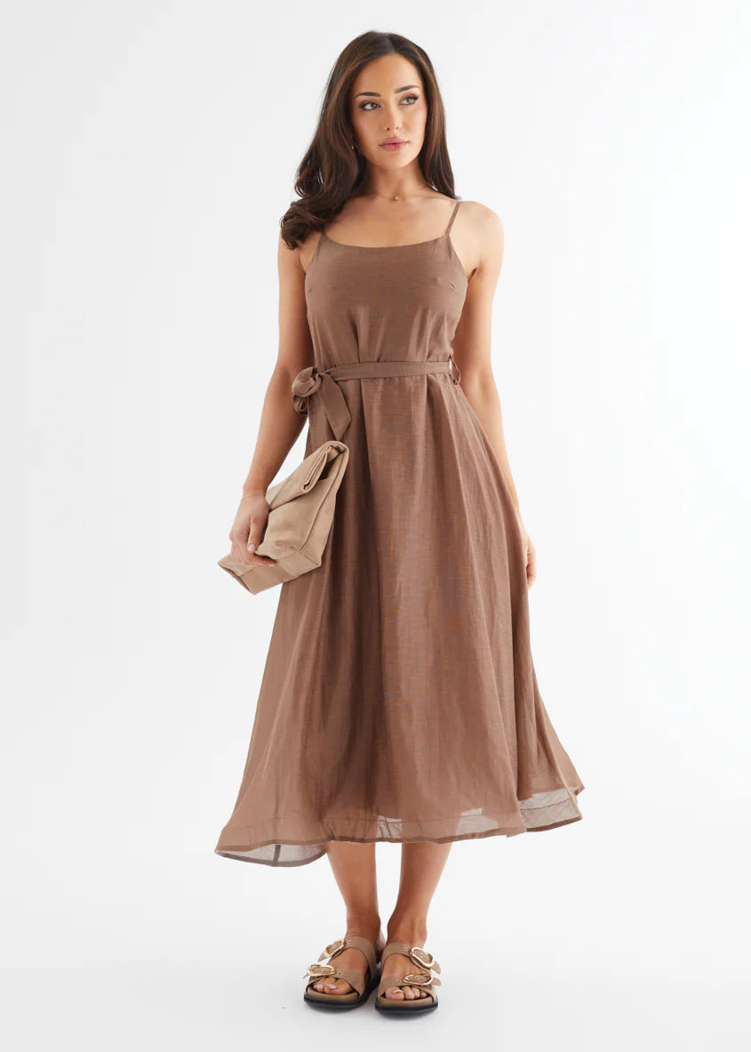 Andrea Midi Dress - Chocolate