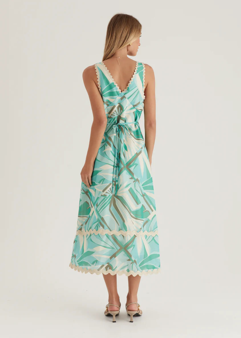 Hurley Midi Dress - Fern Abstract