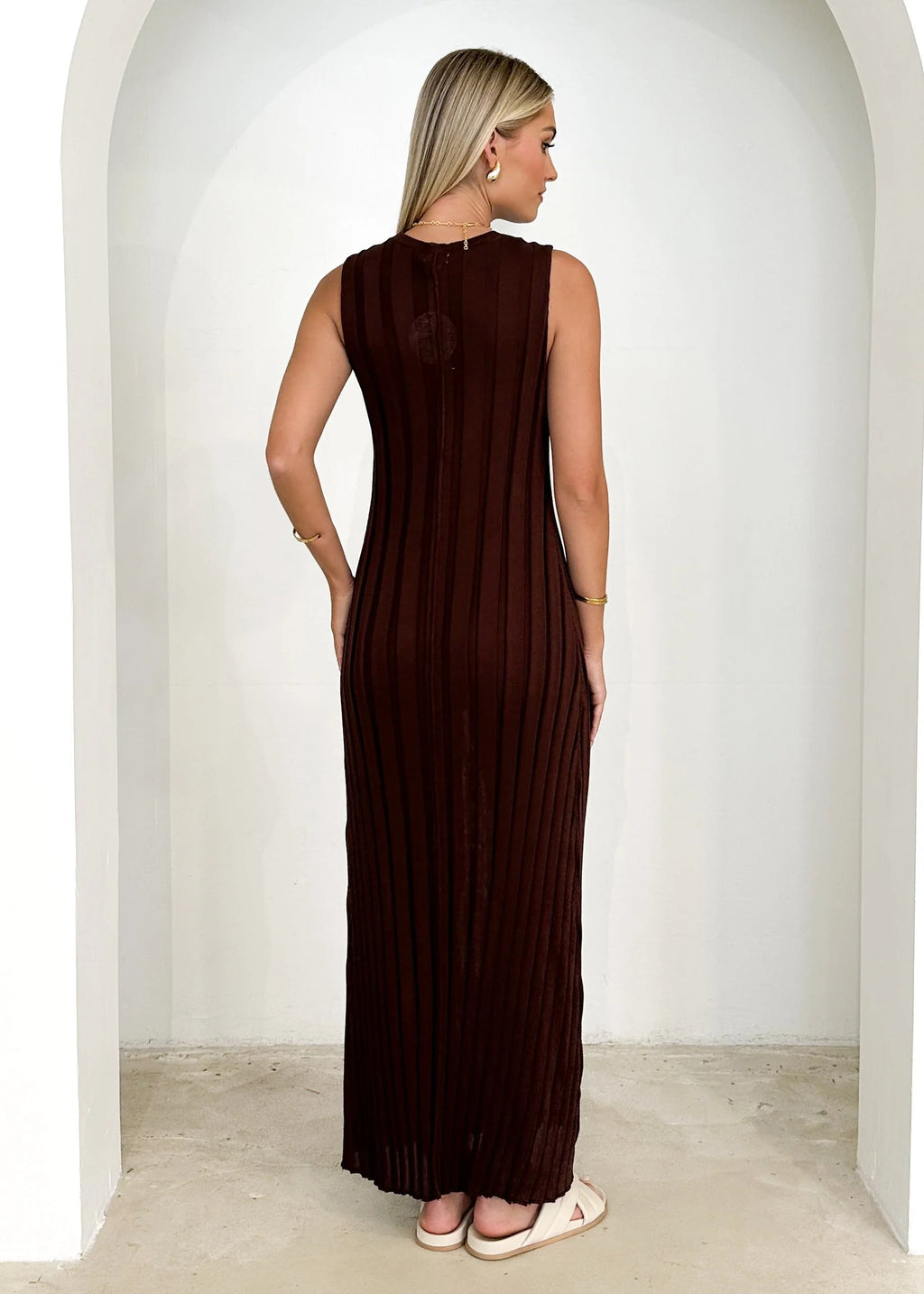 Raylarra Knit Midi Dress - Chocolate