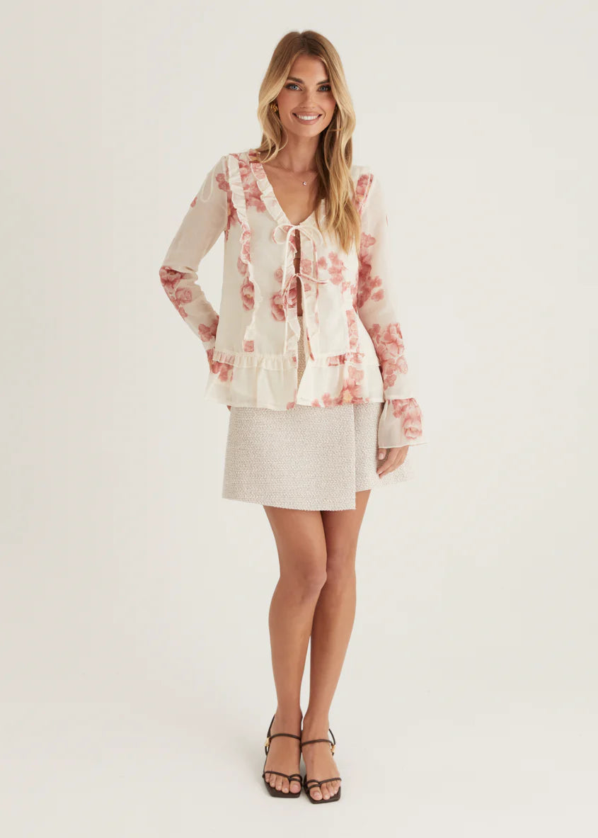 Daytona Blouse - Pink Floral