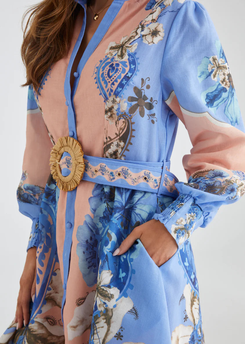Seraphina Dress - Blue Willow