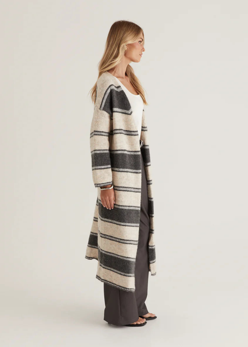Yourta Cardigan - Black Stripe