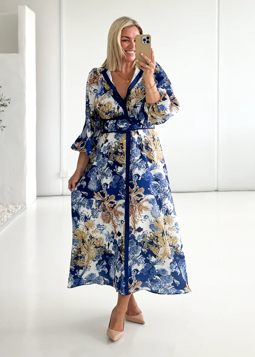 Wimsoe Midi Dress - Navy Chateau