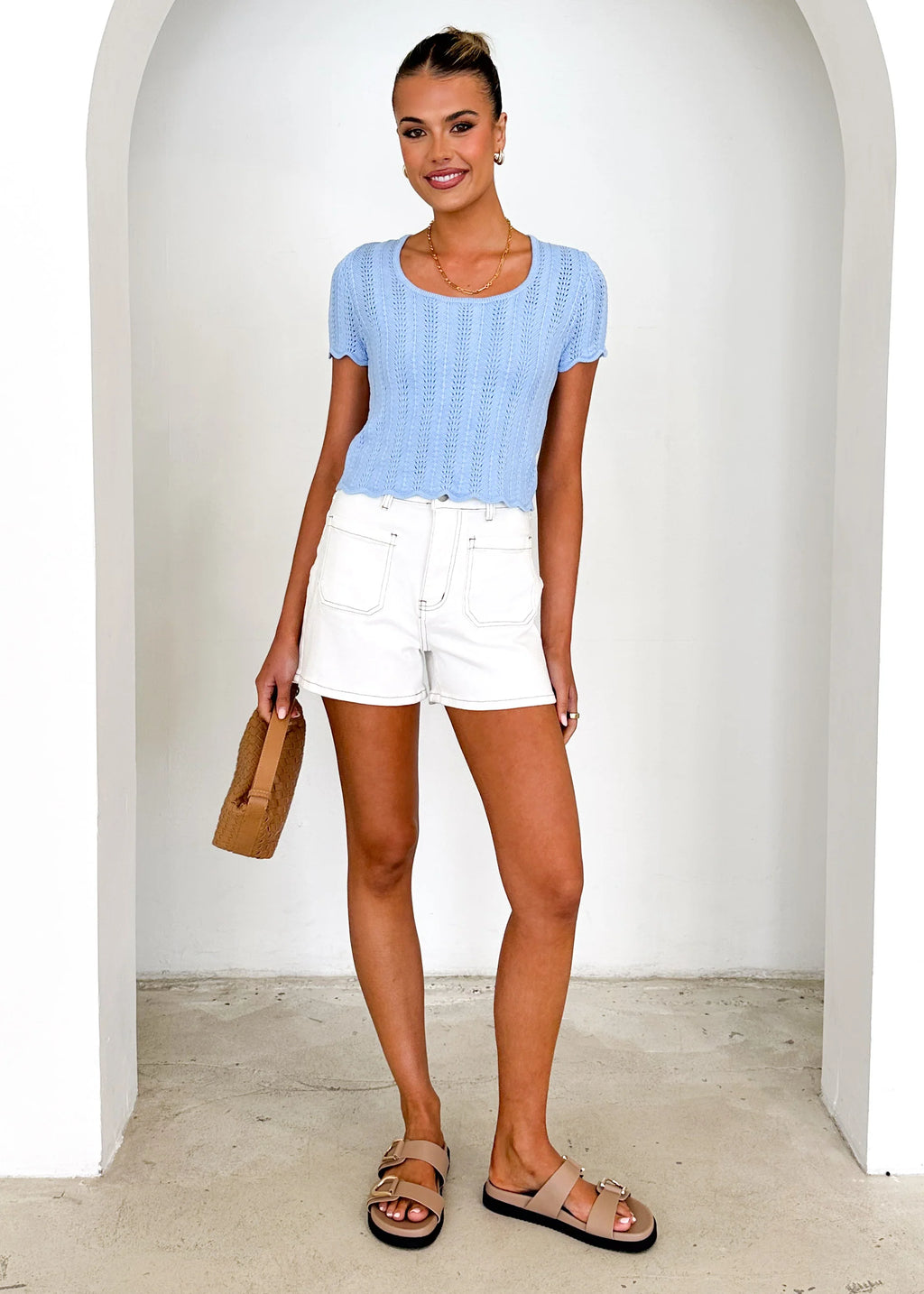 Araceli Knit Top - Blue