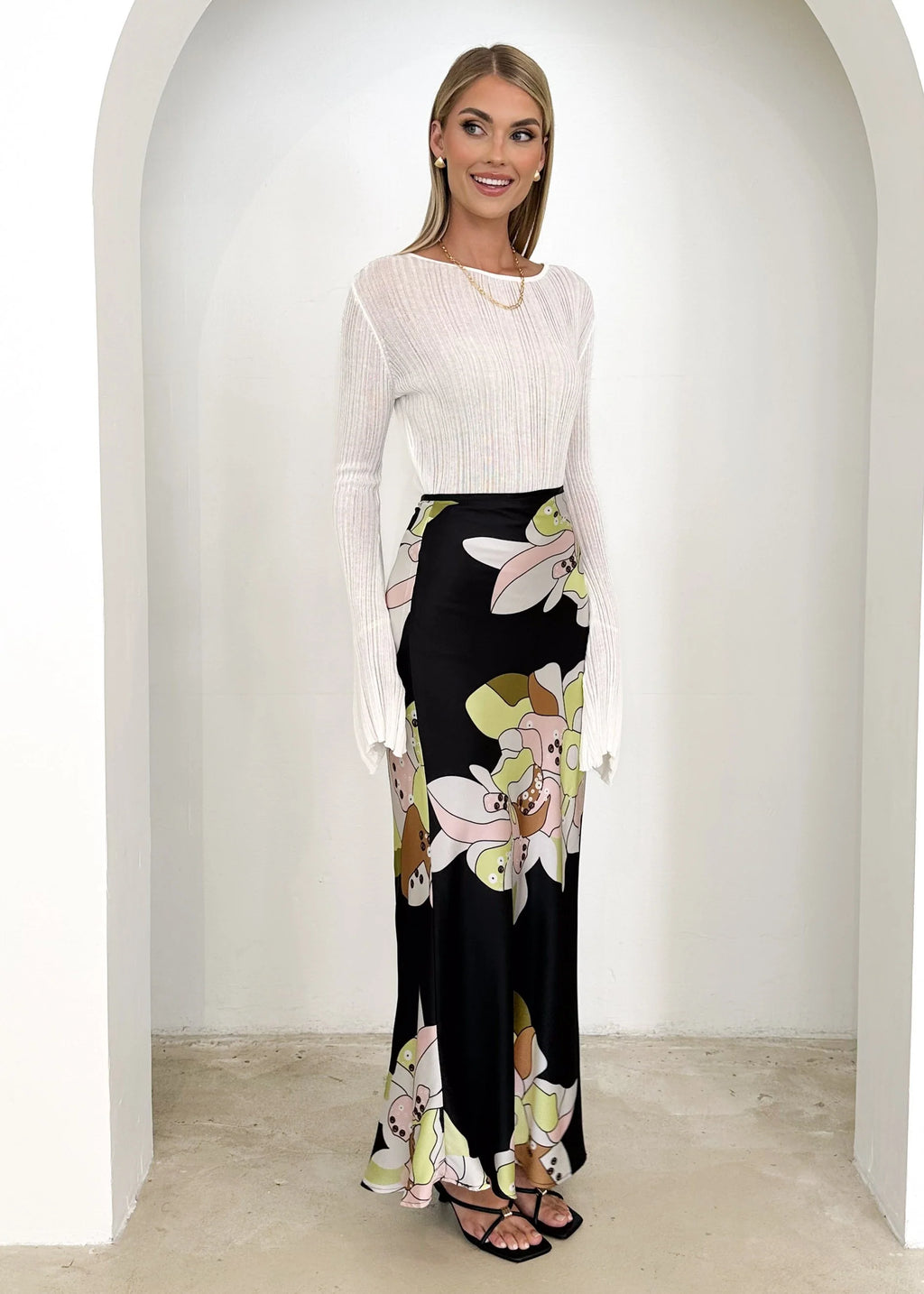 Cleos Maxi Skirt - Black Astrid